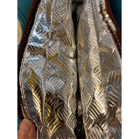 Samantha Brown Aqua Basket Cooler insulated lunch tote new - Picture 6 of 9